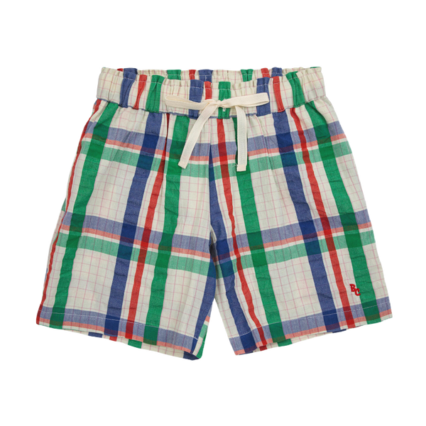 bobo choses madras checks woven bermuda shorts multi