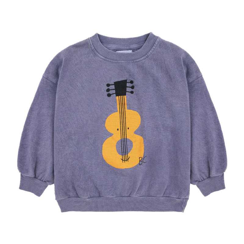 bobo choses acoustic guitar sweatshirt prussian blue