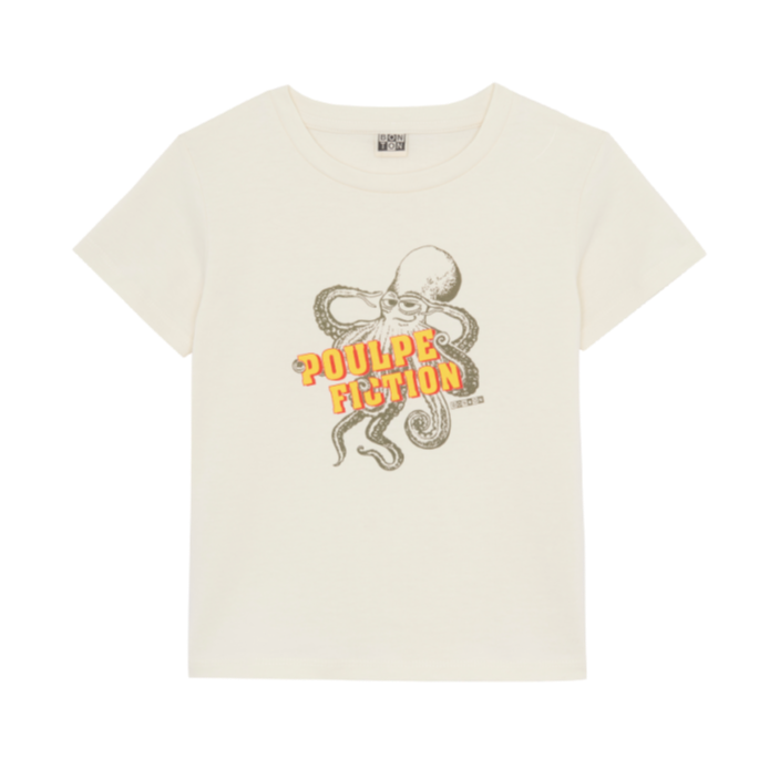 bonton poulpe t-shirt ecru