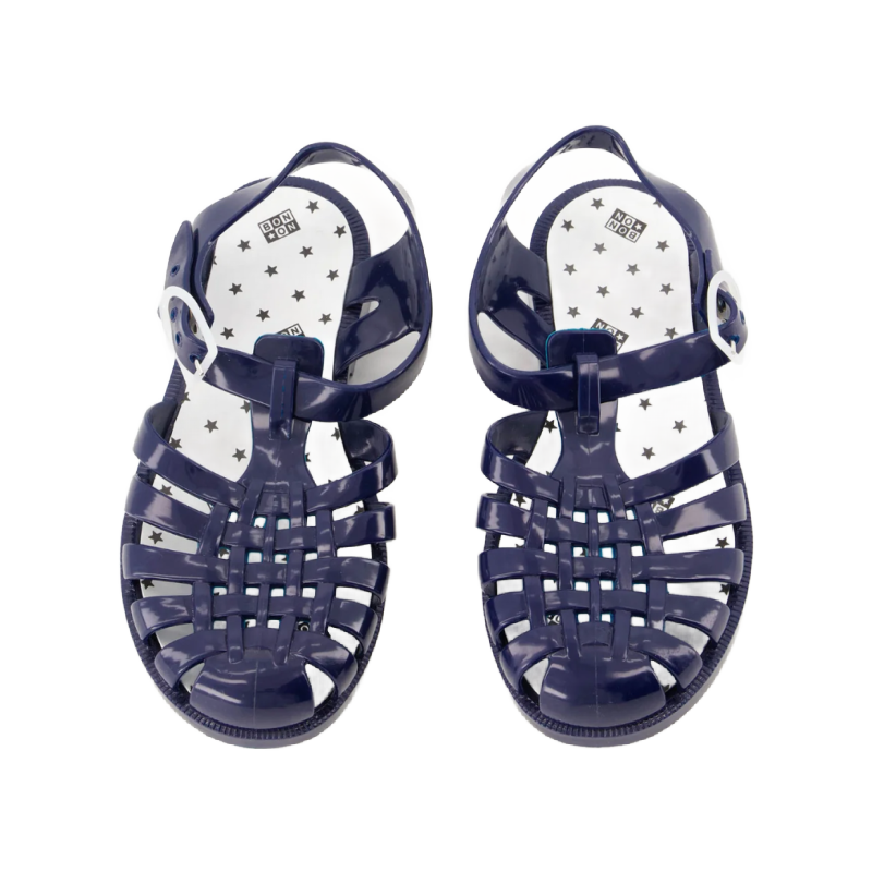 bonton x meduse jelly sandals navy