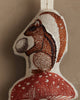 coral & tusk chipmunk with mushroom ornament