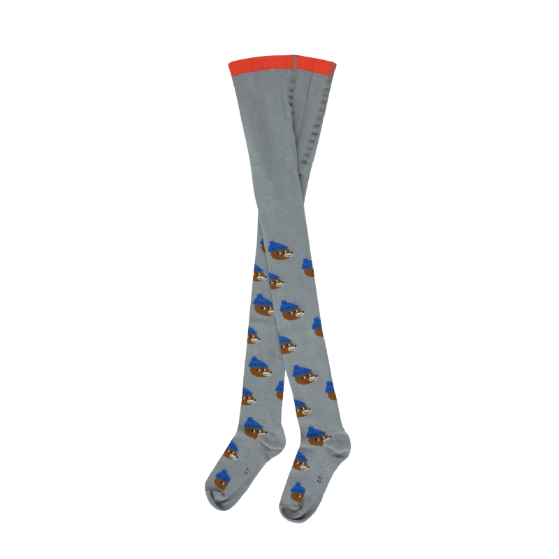 tinycottons bears tights dark grey