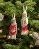 coral & tusk dog with gifts ornament