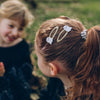 happy ghost hair clips