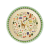 melamine kids plate fun fair mint print