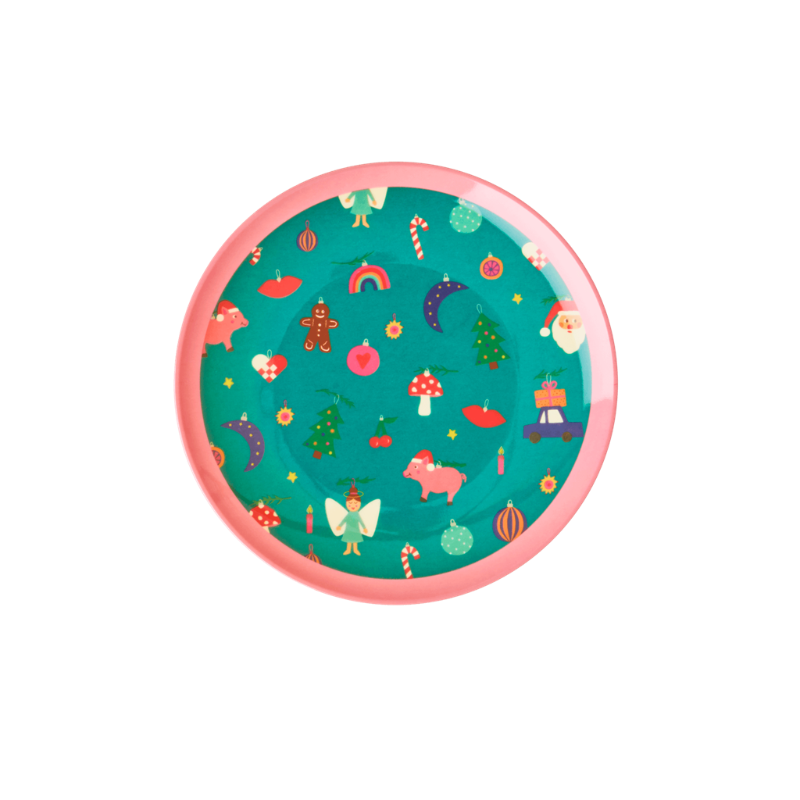 melamine plate christmas print
