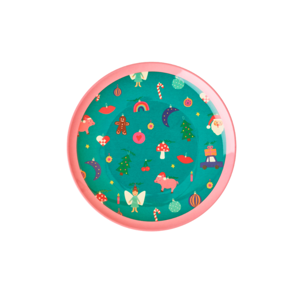 melamine plate christmas print