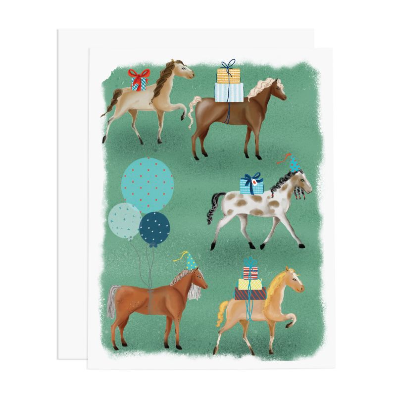 horse party greeting card
