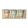 rice melamine kids cups gift box fun fair mint prints 
