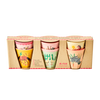 rice melamine kids cups set pink farm prints
