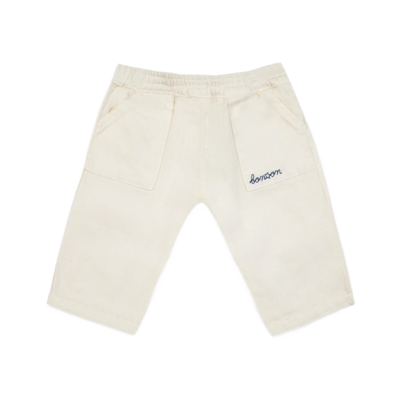 bonton darius baby pants ecru