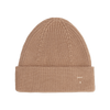 gray label knitted beanie biscuit