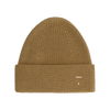gray label knitted beanie peanut