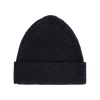 gray label knitted beanie nearly black