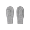 gray label knitted mittens grey melange