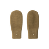 gray label knitted mittens peanut