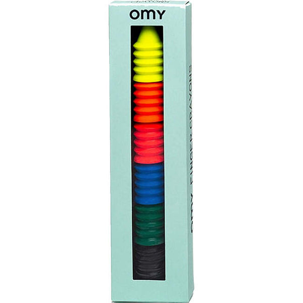 omy finger crayons neon