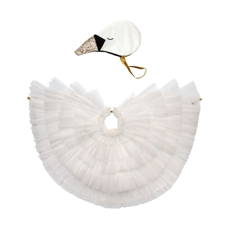 meri meri swan dress up cape