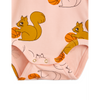 mini rodini squirrels aop ss baby body pink