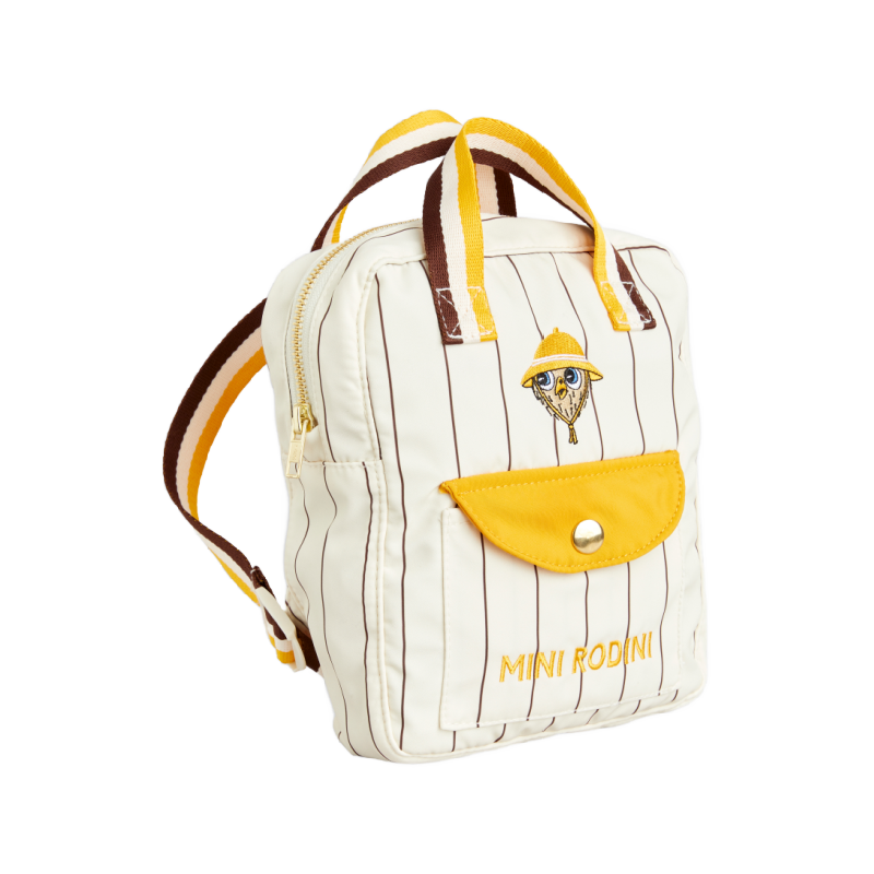 mini rodini owl emblem mini backpack off white