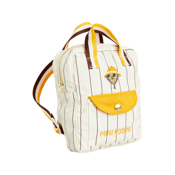 mini rodini owl emblem mini backpack off white