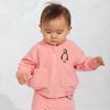 mini rodini penguin emb microfleece jacket pink