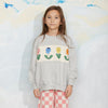 mini rodini violas panel sweatshirt grey melange