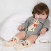 mini rodini rabbit ear socks off-white