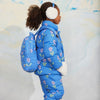 mini rodini violas aop quilted outerwear trousers blue