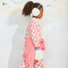 mini rodini chess check knitted sweater pink