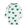 mini rodini hearts aop ls baby body green