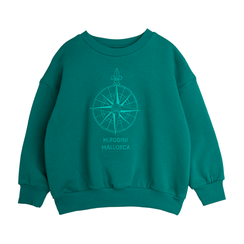 mini rodini compass emb sweatshirt green
