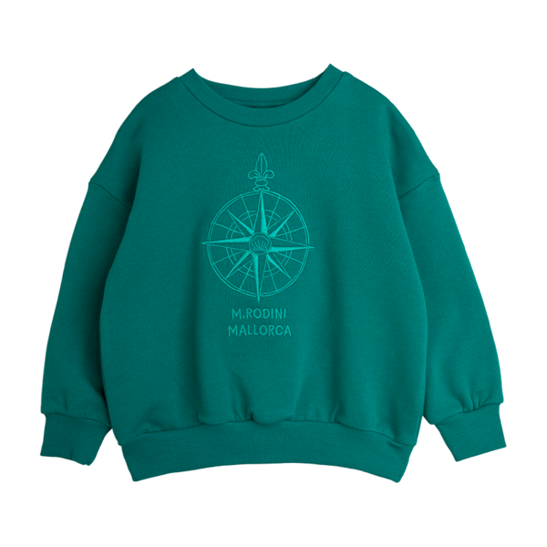 mini rodini compass emb sweatshirt green