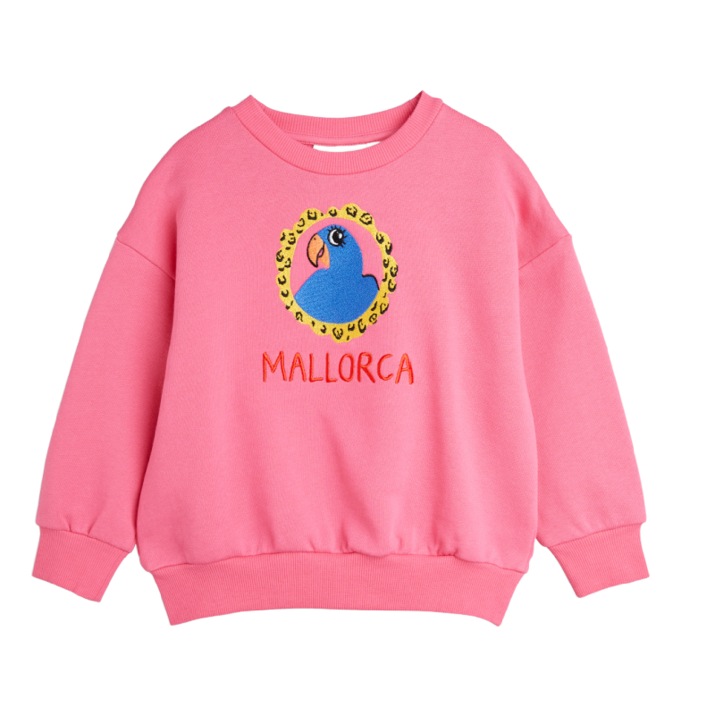 mini rodini parrot emb sweatshirt pink