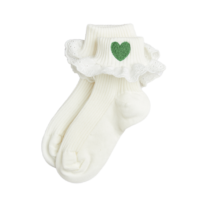 mini rodini hearts lace socks white