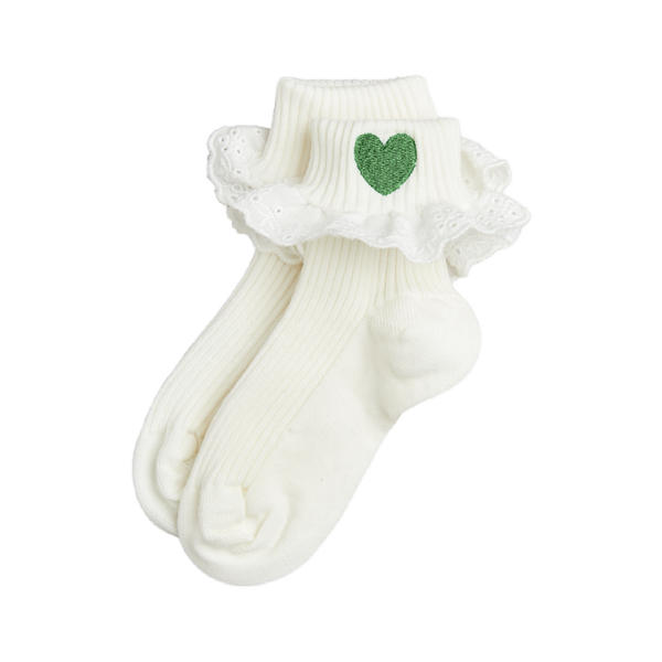 mini rodini hearts lace socks white