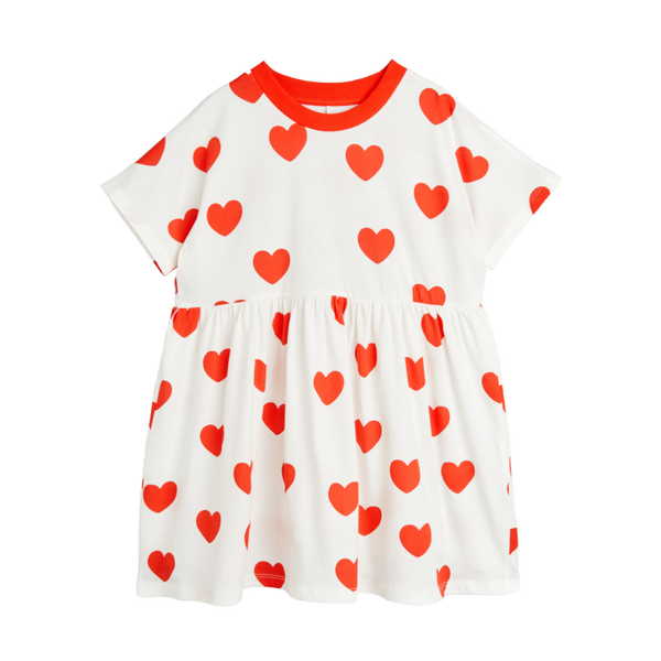 mini rodini hearts aop ss dress red