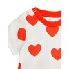 mini rodini hearts aop ss baby body red