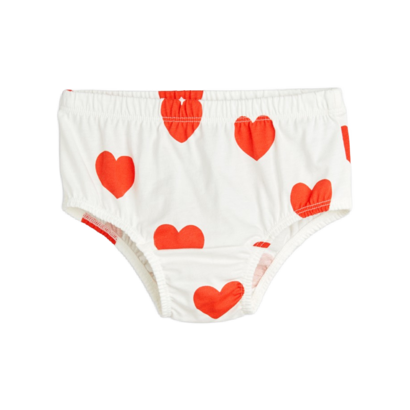 mini rodini hearts aop baby bloomer red