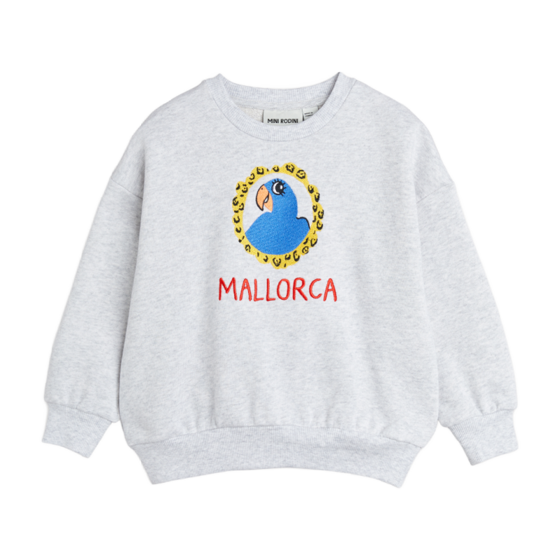 mini rodini parrot emb sweatshirt grey