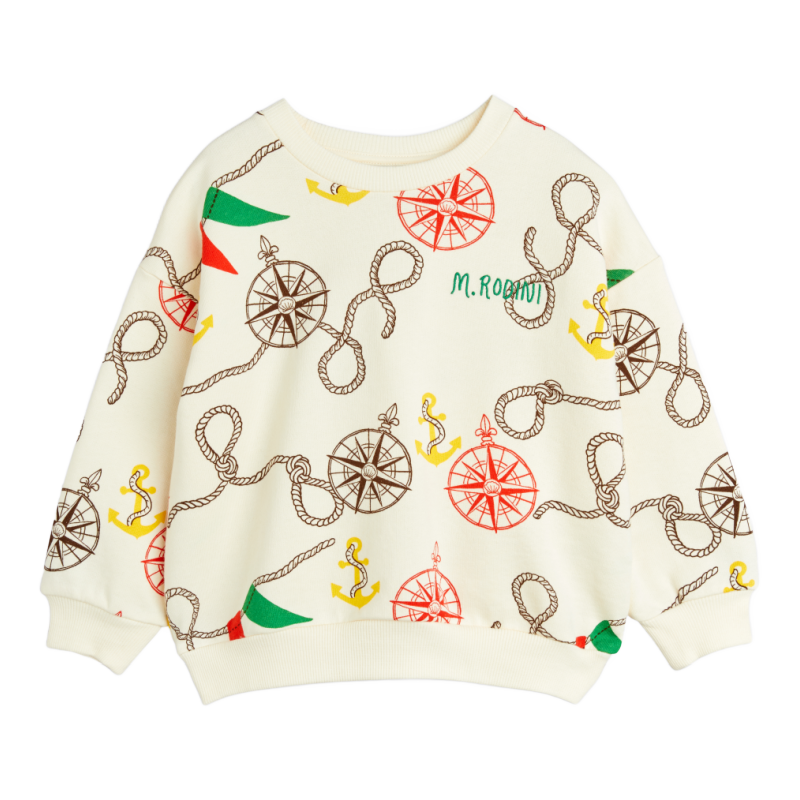 mini rodini nautical aop sweatshirt multi