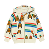 mini rodini bloodhound aop zip hoodie multi
