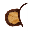 mini rodini fur ear headband brown