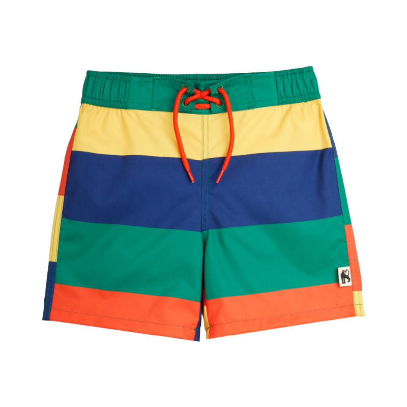 mini rodini stripe woven swim shorts multi