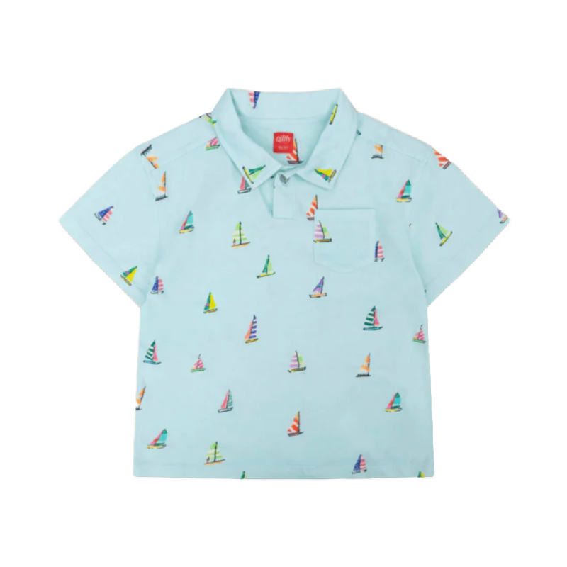 oilily timothy polo t-shirt light blue