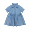 oilily djulie denim dress brunnera blue