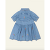 oilily djulie denim dress brunnera blue