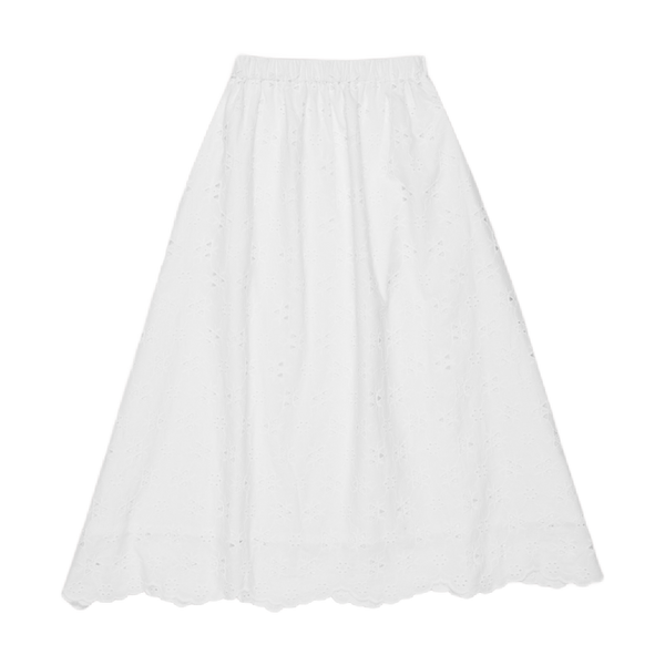 the new society woman abbott skirt off white