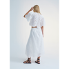 the new society woman abbott skirt off white