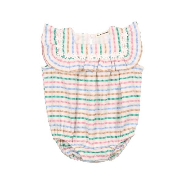 the new society figueroa baby romper stripes